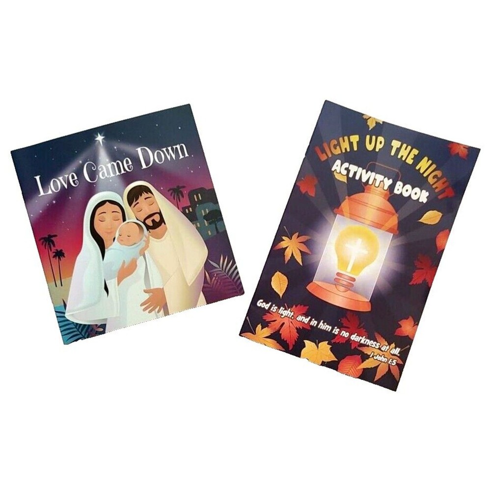 Lot of 2 Children's Story Book Love Came Down & Light Up the Night Christmas